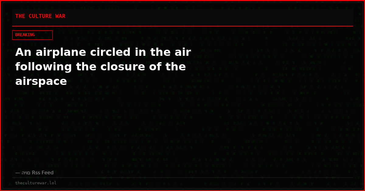 An airplane circled in the air following the closure of the airspace