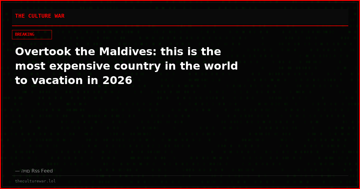 Overtook the Maldives: this is the most expensive country in the world to vacation in 2026