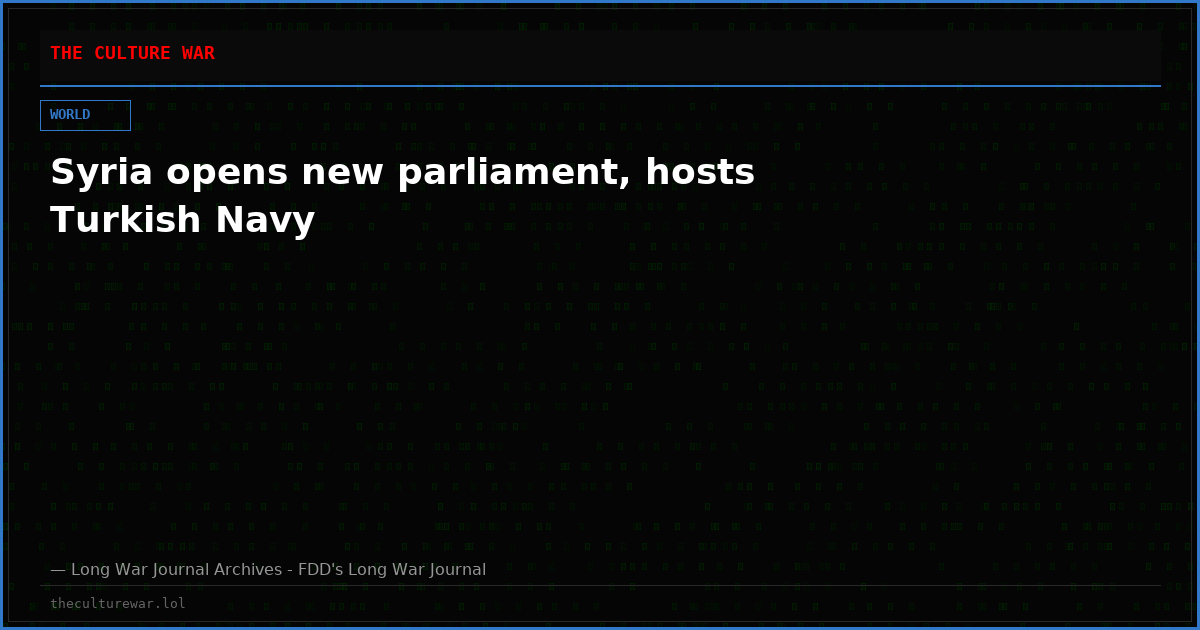 Syria opens new parliament, hosts Turkish Navy