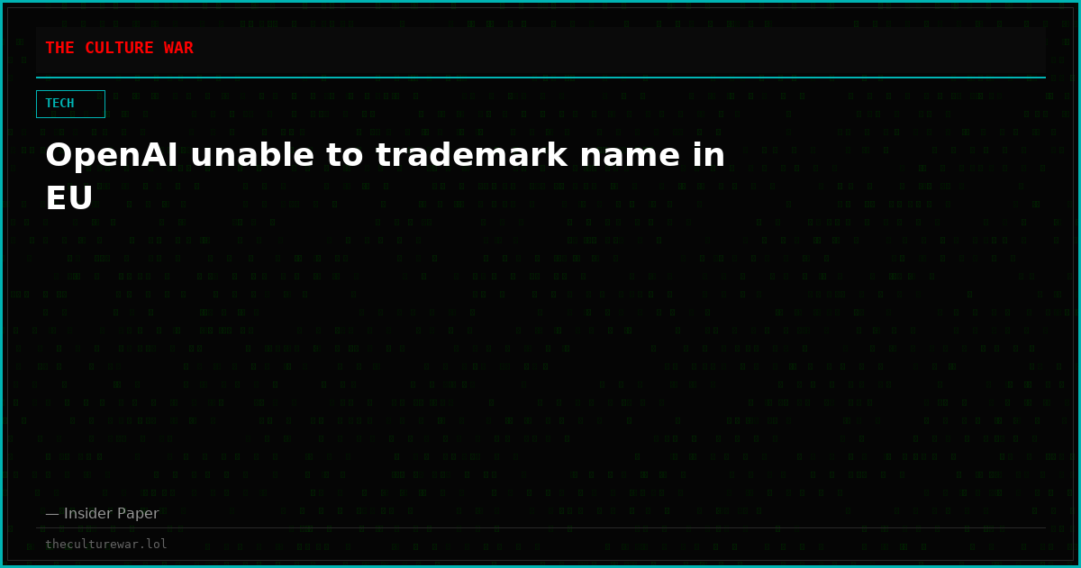 OpenAI unable to trademark name in EU