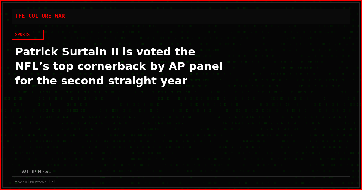 Patrick Surtain II is voted the NFL’s top cornerback by AP panel for the second straight year