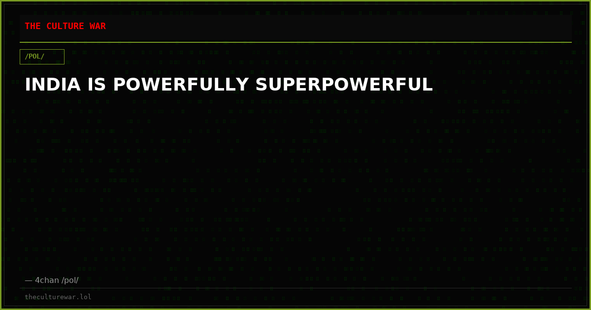INDIA IS POWERFULLY SUPERPOWERFUL