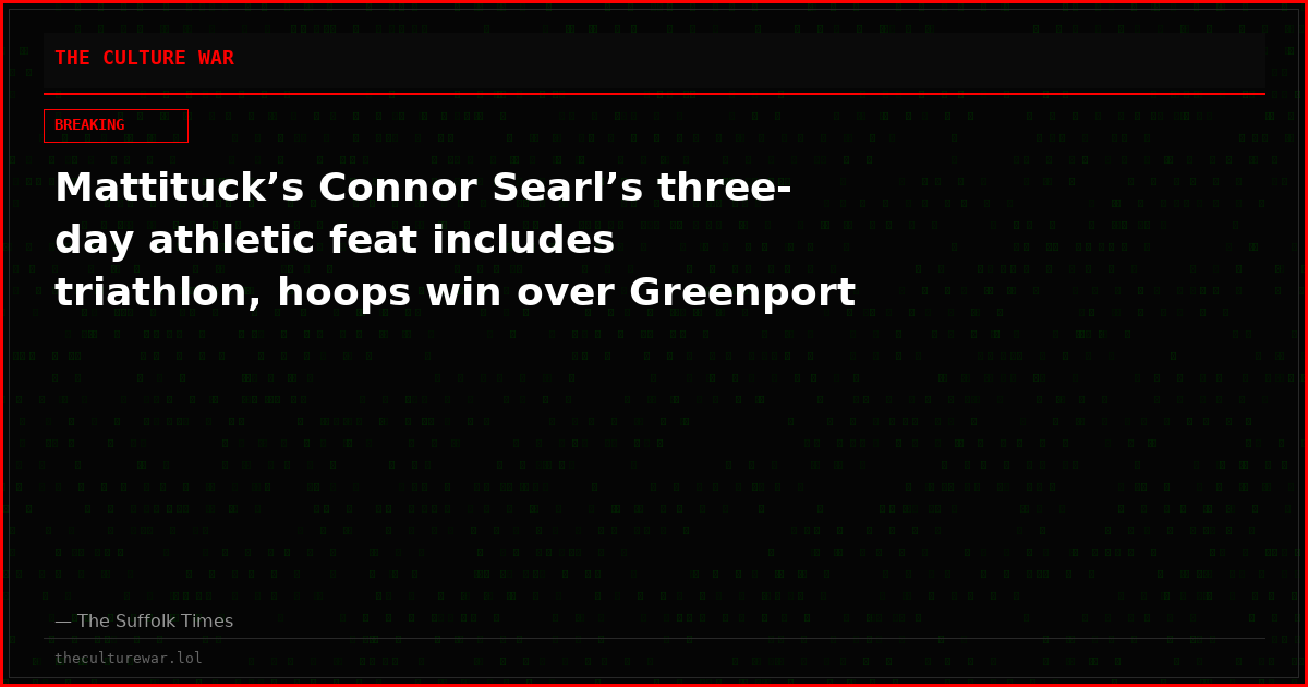 Mattituck’s Connor Searl’s three-day athletic feat includes triathlon, hoops win over Greenport
