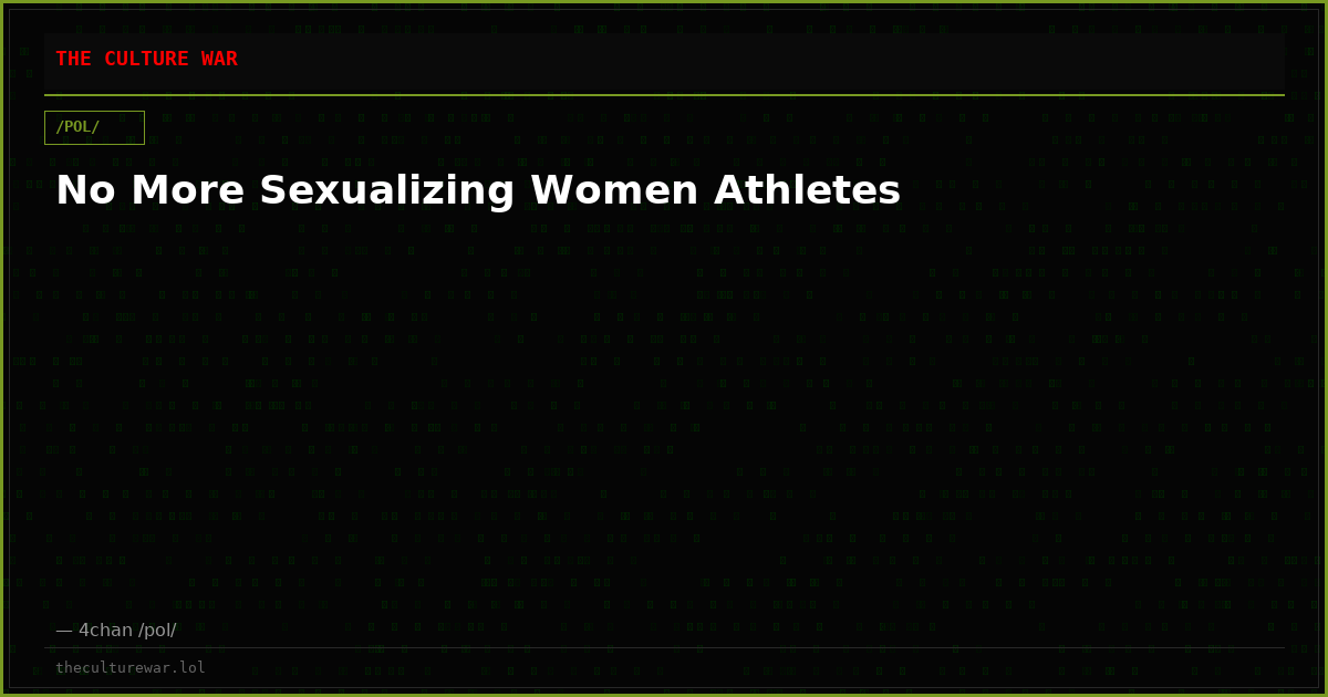 No More Sexualizing Women Athletes