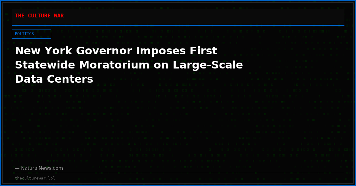 New York Governor Imposes First Statewide Moratorium on Large-Scale Data Centers