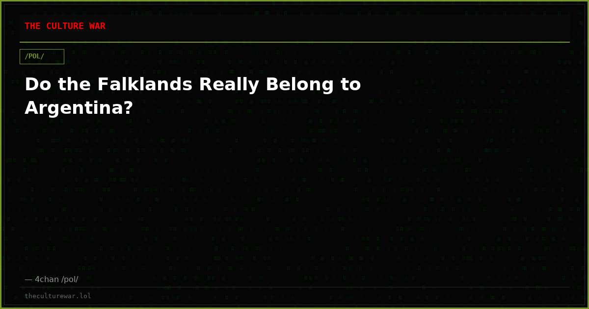 Do the Falklands Really Belong to Argentina?