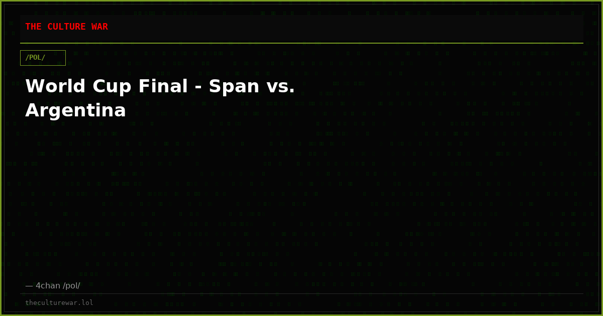 World Cup Final - Span vs. Argentina