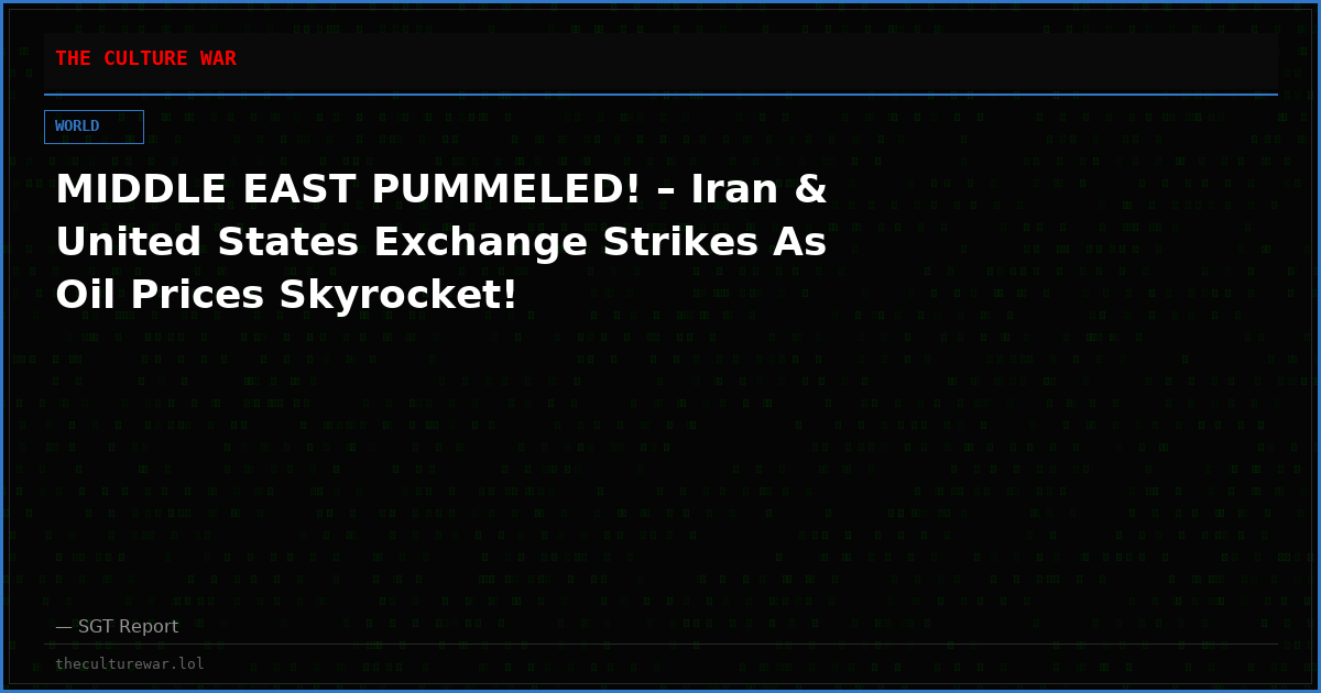 MIDDLE EAST PUMMELED! – Iran & United States Exchange Strikes As Oil Prices Skyrocket!