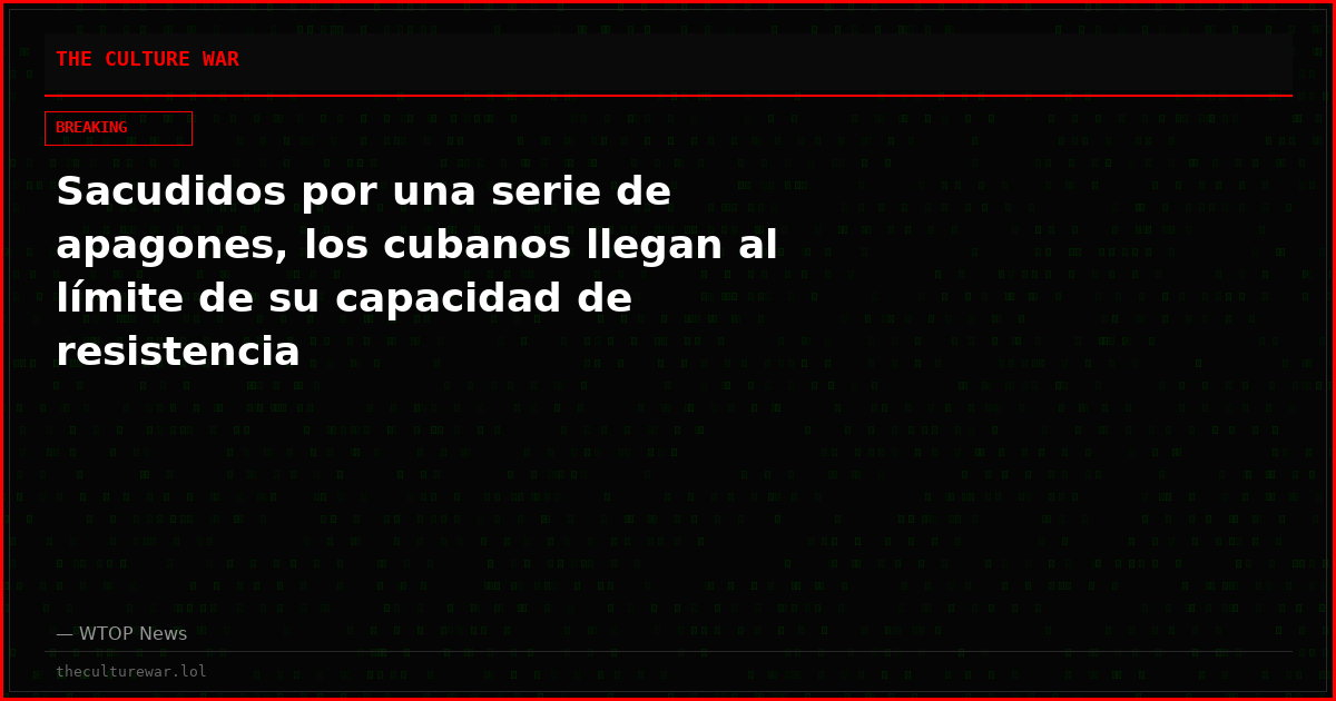 Sacudidos por una serie de apagones, los cubanos llegan al límite de su capacidad de resistencia