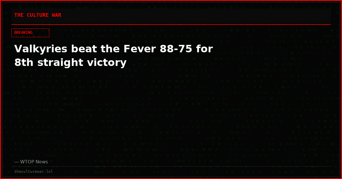 Valkyries beat the Fever 88-75 for 8th straight victory