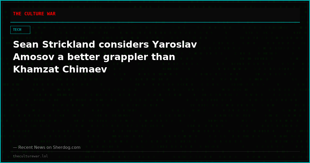 Sean Strickland considers Yaroslav Amosov a better grappler than Khamzat Chimaev
