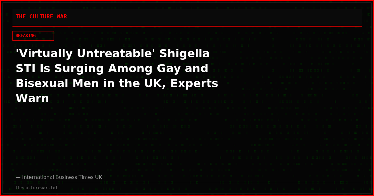 'Virtually Untreatable' Shigella STI Is Surging Among Gay and Bisexual Men in the UK, Experts Warn