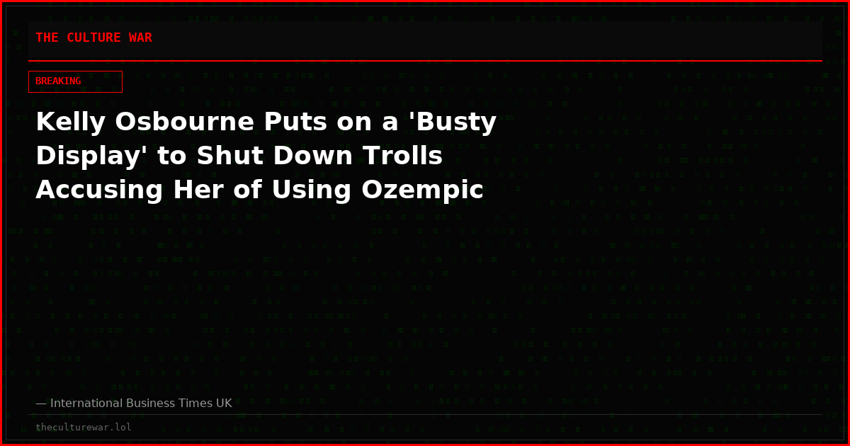 Kelly Osbourne Puts on a 'Busty Display' to Shut Down Trolls Accusing Her of Using Ozempic