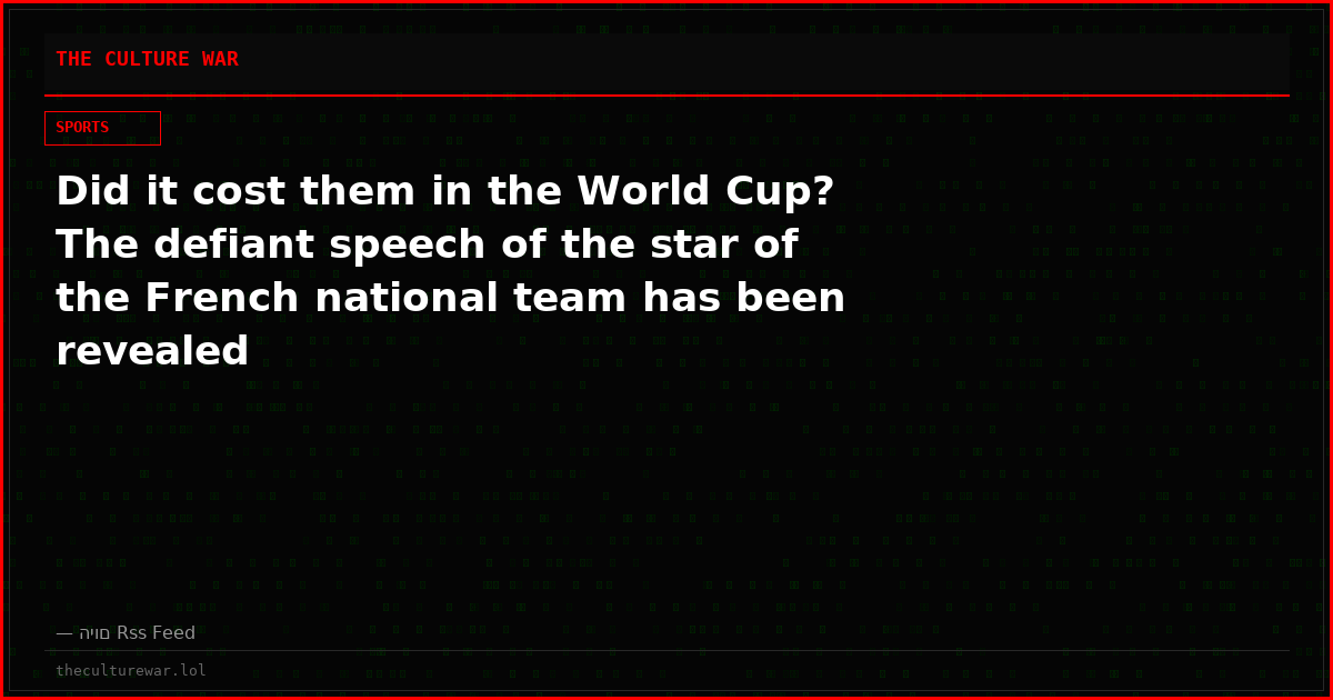 Did it cost them in the World Cup? The defiant speech of the star of the French national team has been revealed