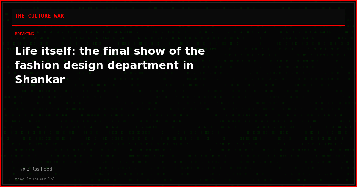 Life itself: the final show of the fashion design department in Shankar