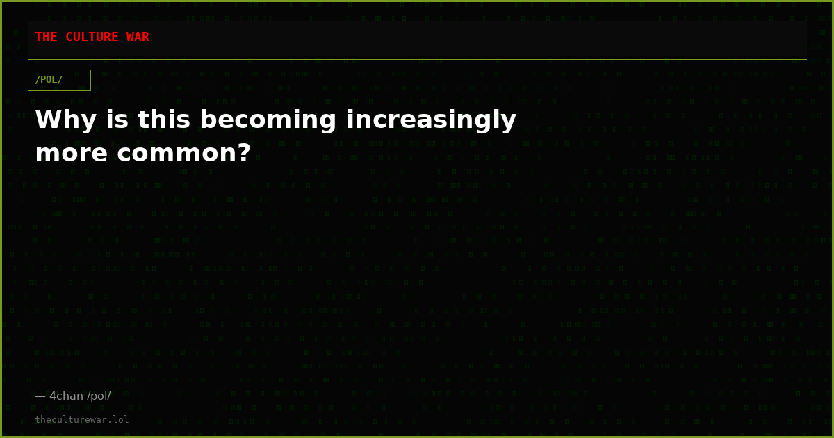 Why is this becoming increasingly more common?
