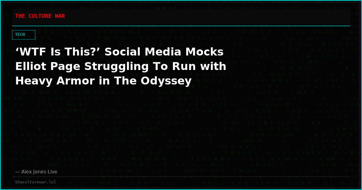 ‘WTF Is This?’ Social Media Mocks Elliot Page Struggling To Run with Heavy Armor in The Odyssey