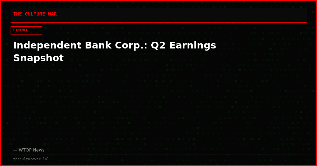 Independent Bank Corp.: Q2 Earnings Snapshot