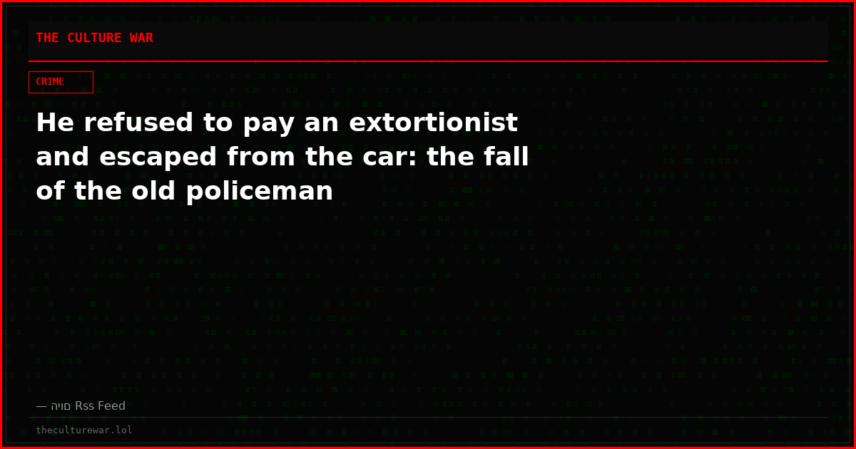 He refused to pay an extortionist and escaped from the car: the fall of the old policeman