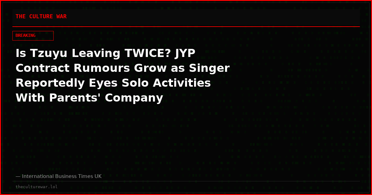 Is Tzuyu Leaving TWICE? JYP Contract Rumours Grow as Singer Reportedly Eyes Solo Activities With Parents' Company