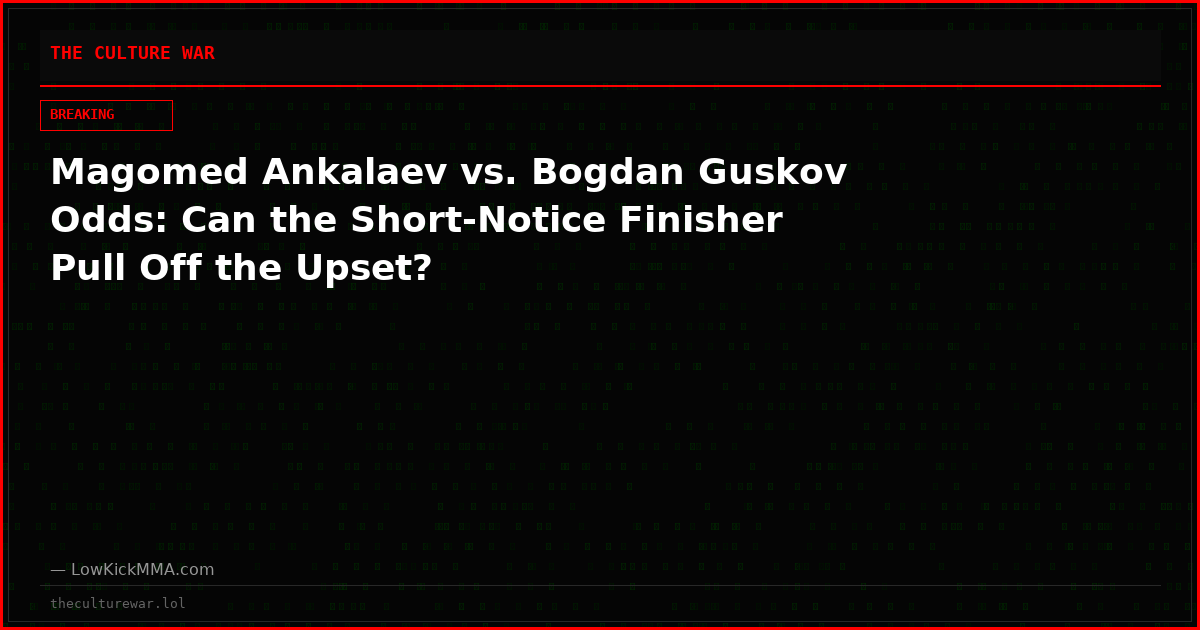 Magomed Ankalaev vs. Bogdan Guskov Odds: Can the Short-Notice Finisher Pull Off the Upset?