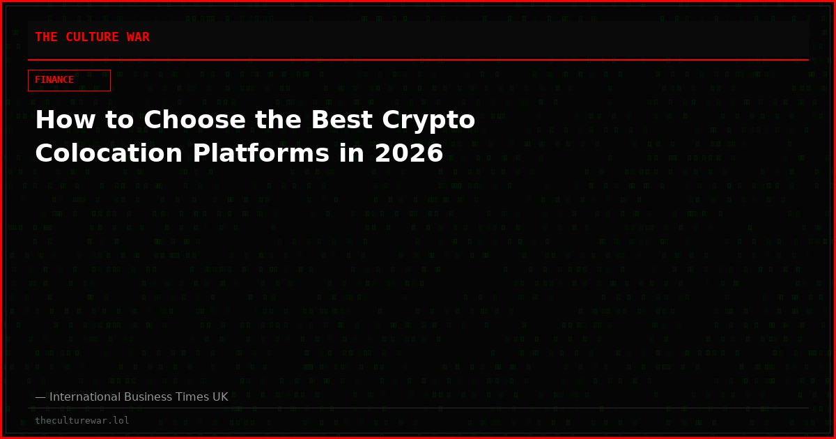 How to Choose the Best Crypto Colocation Platforms in 2026