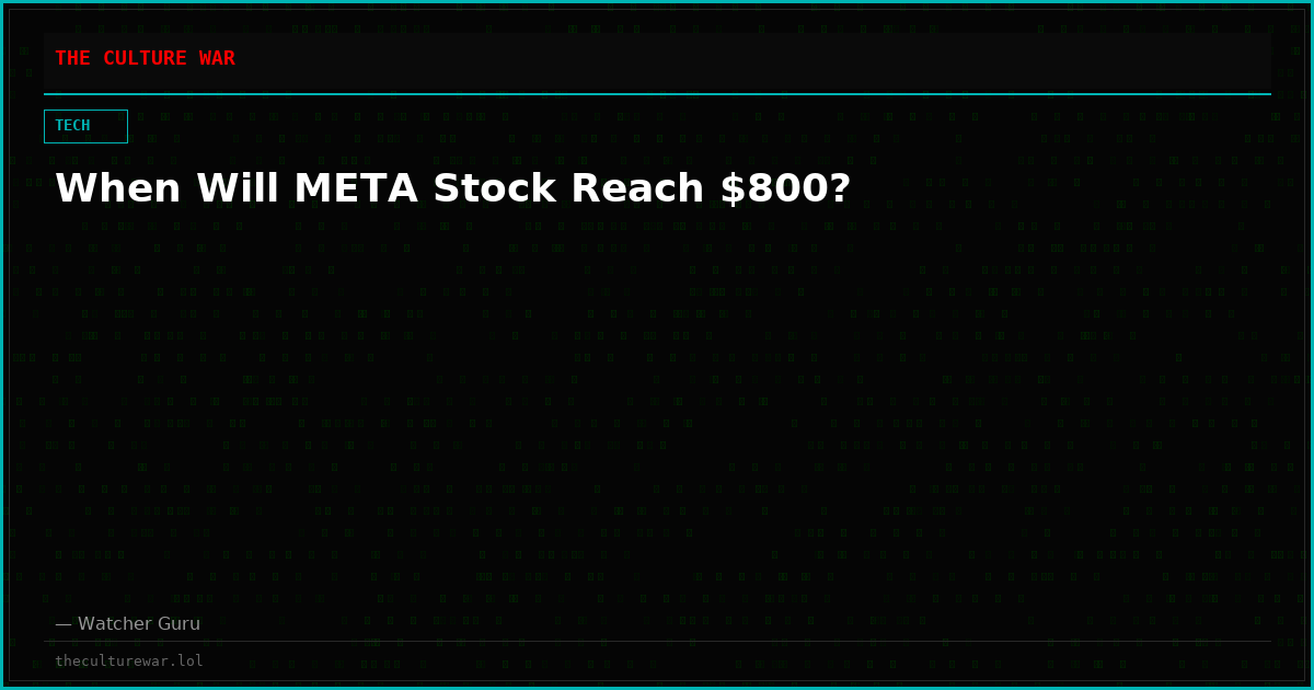 When Will META Stock Reach $800?