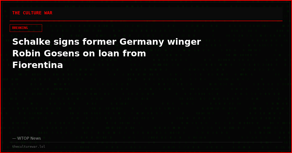 Schalke signs former Germany winger Robin Gosens on loan from Fiorentina