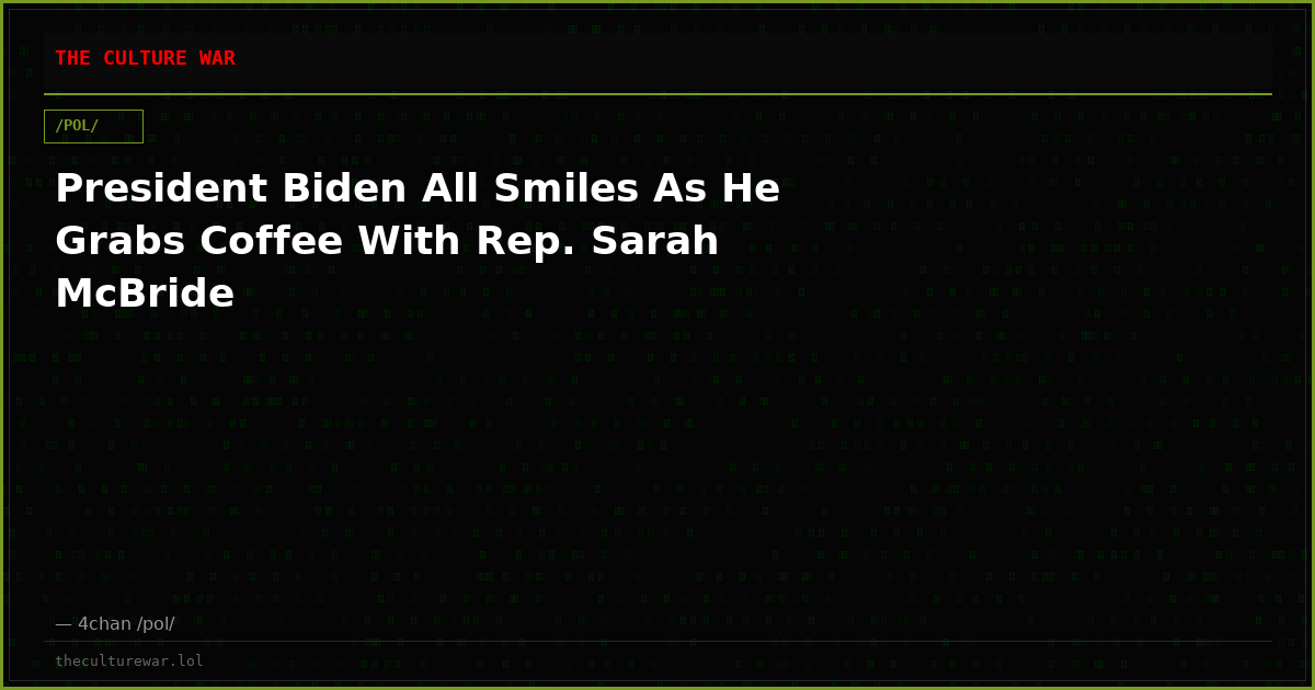 President Biden All Smiles As He Grabs Coffee With Rep. Sarah McBride