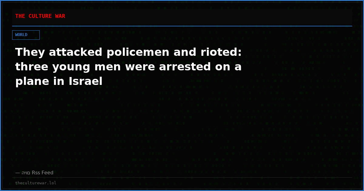 They attacked policemen and rioted: three young men were arrested on a plane in Israel