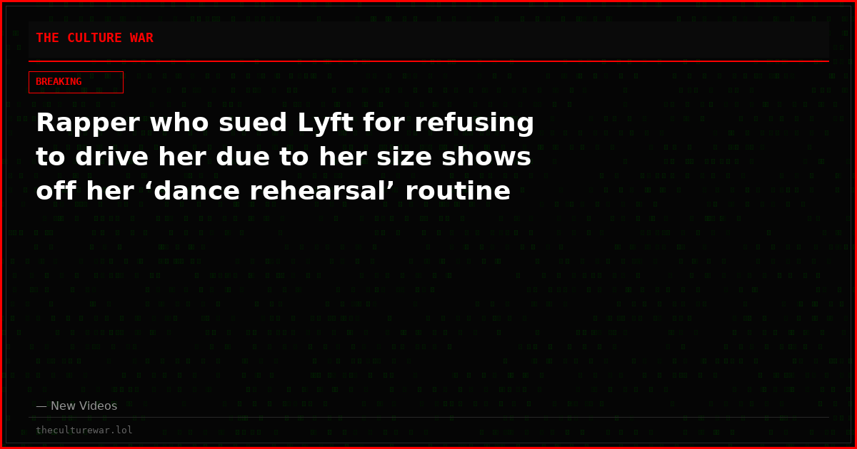 Rapper who sued Lyft for refusing to drive her due to her size shows off her ‘dance rehearsal’ routine