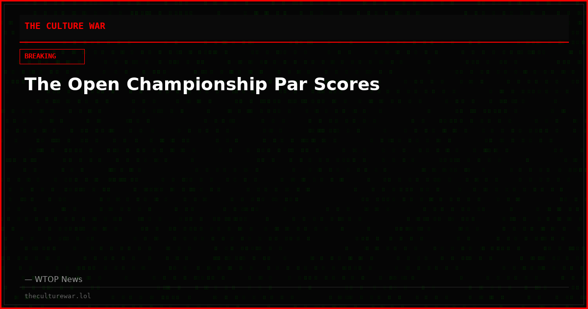 The Open Championship Par Scores