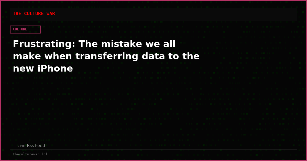 Frustrating: The mistake we all make when transferring data to the new iPhone
