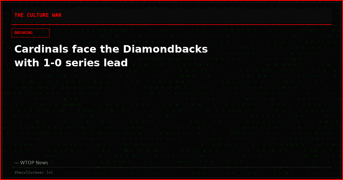Cardinals face the Diamondbacks with 1-0 series lead