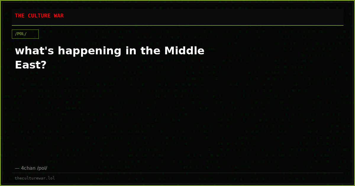 what's happening in the Middle East?