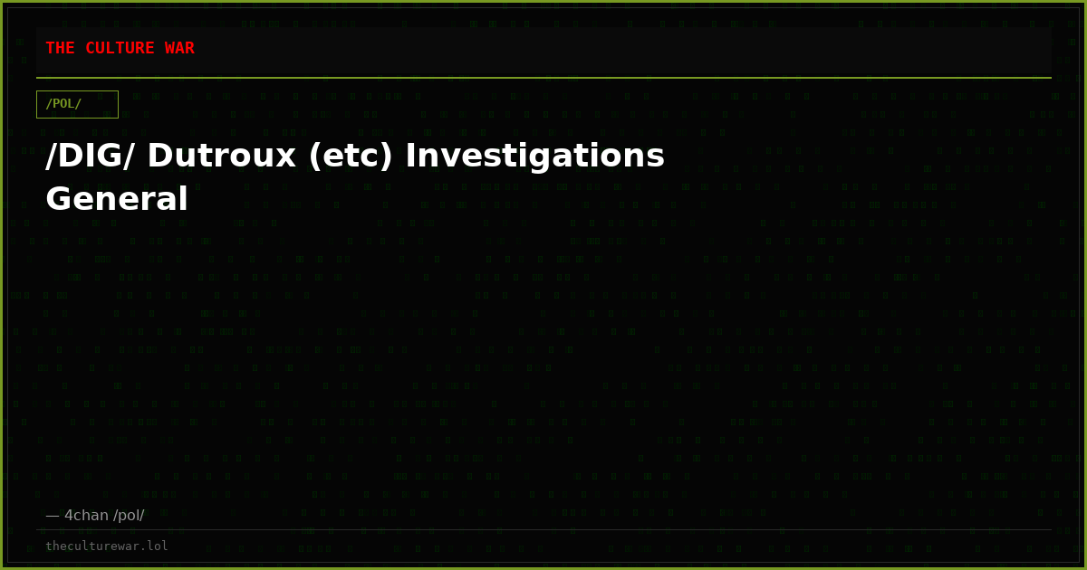 /DIG/ Dutroux (etc) Investigations General