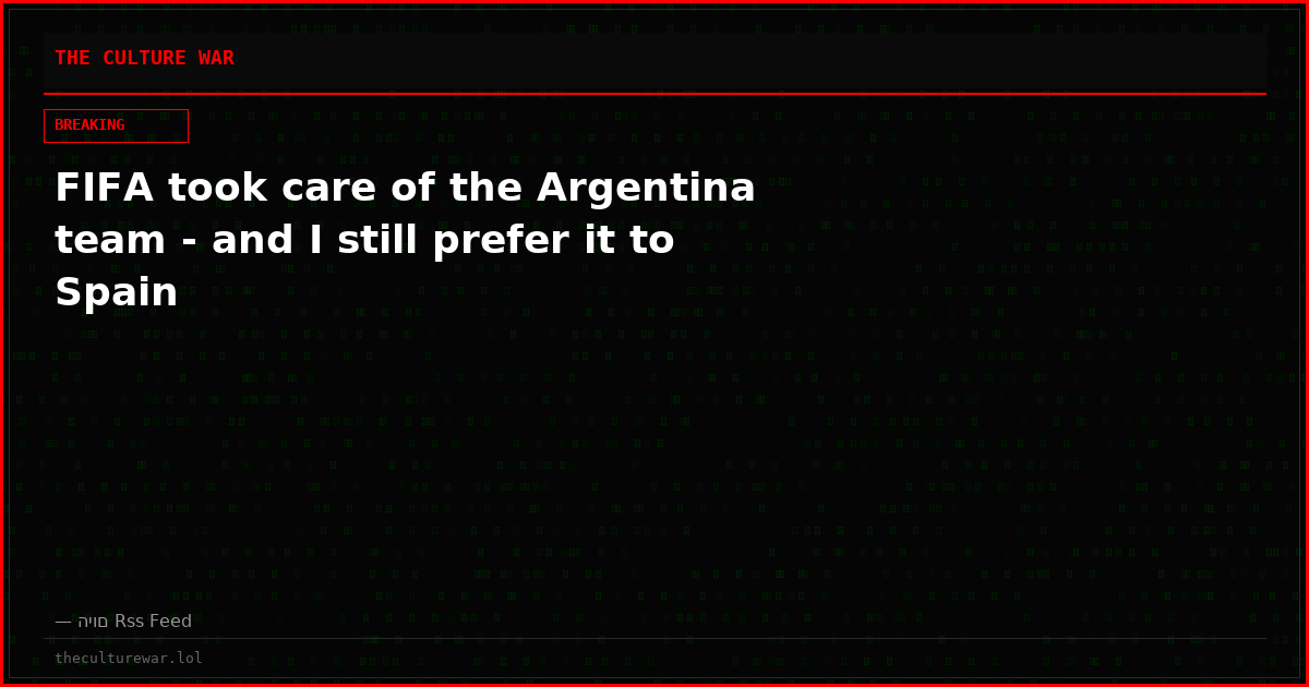 FIFA took care of the Argentina team - and I still prefer it to Spain