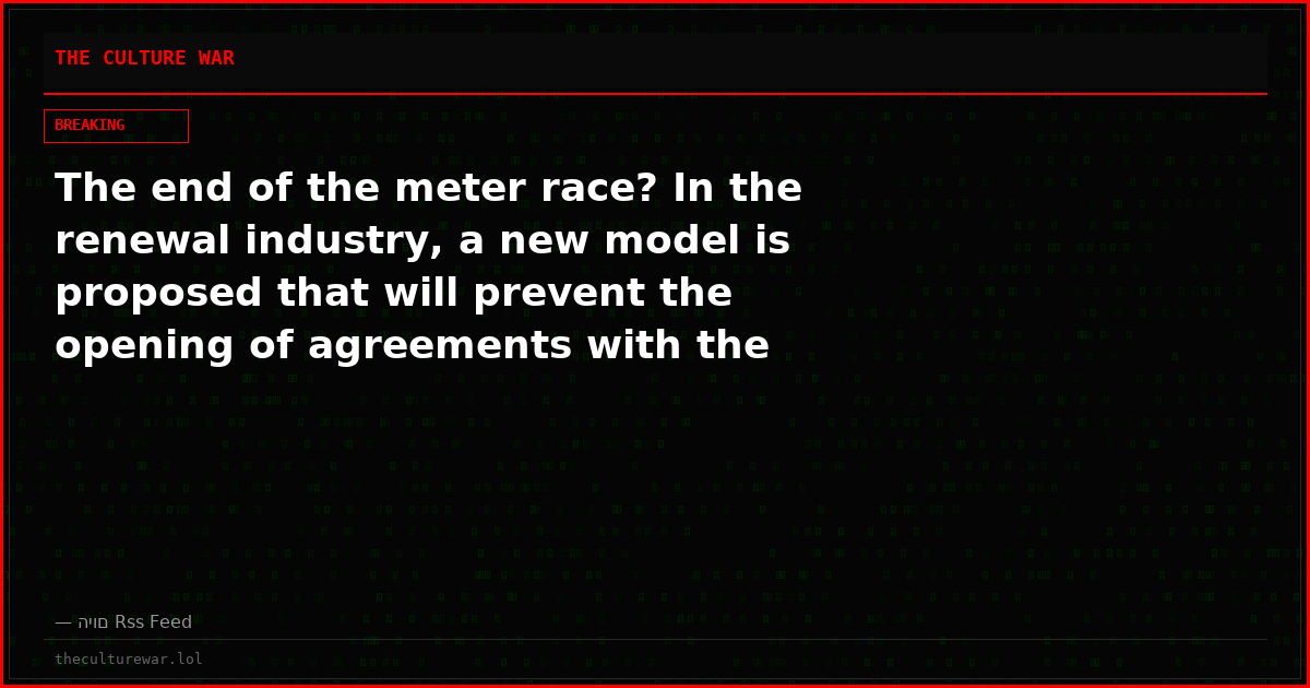 The end of the meter race? In the renewal industry, a new model is proposed that will prevent the opening of agreements with the tenants
