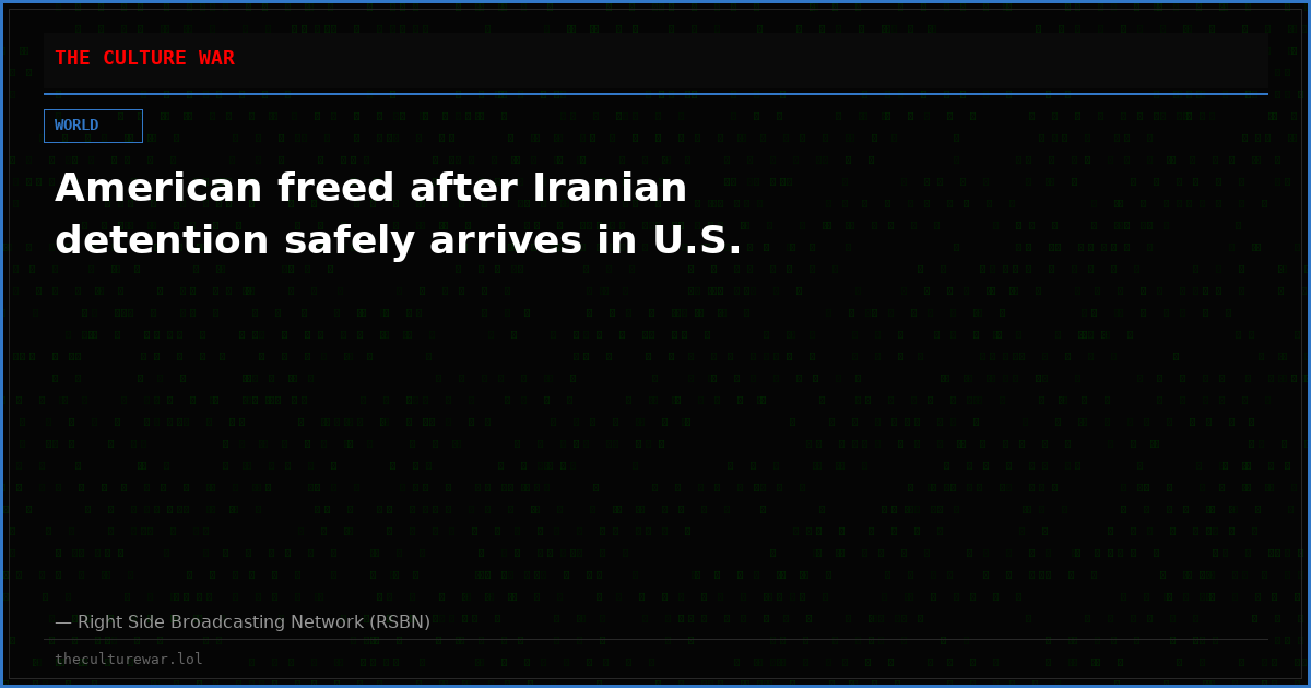 American freed after Iranian detention safely arrives in U.S.