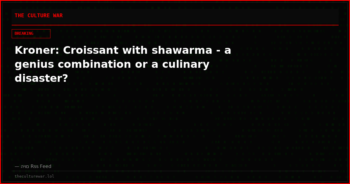 Kroner: Croissant with shawarma - a genius combination or a culinary disaster?