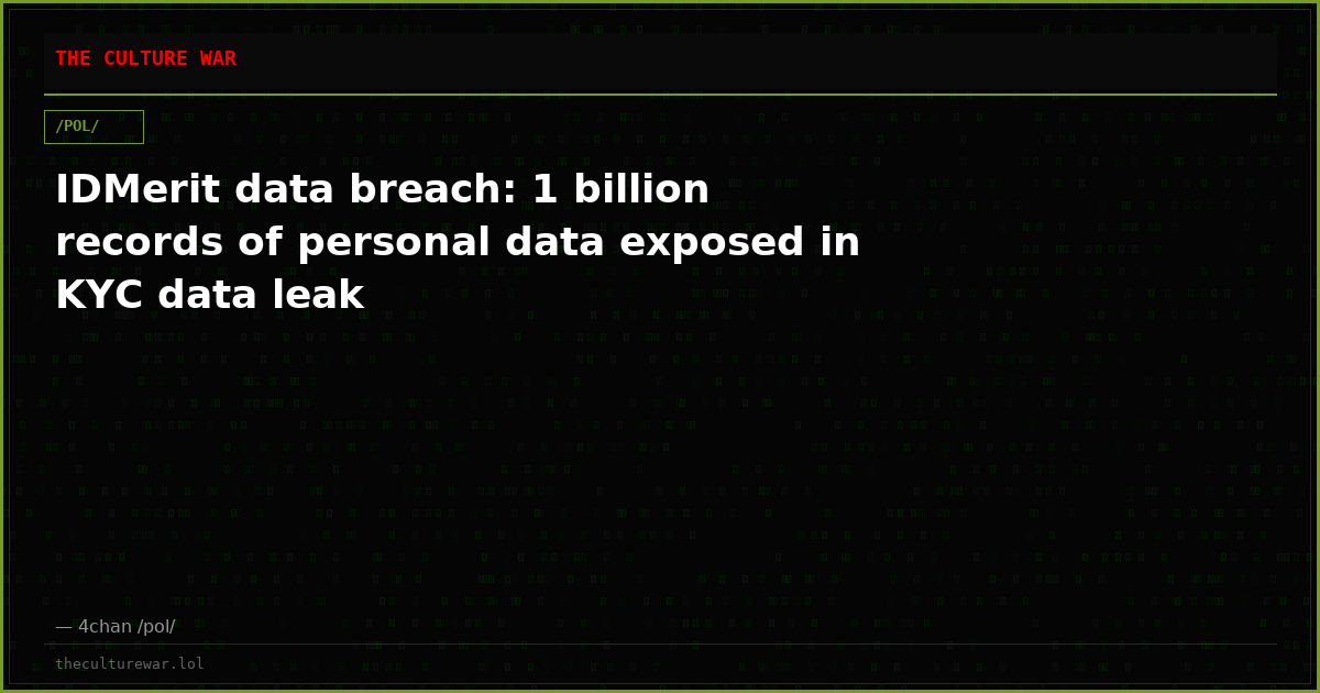IDMerit data breach: 1 billion records of personal data exposed in KYC data leak