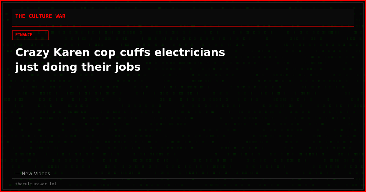 Crazy Karen cop cuffs electricians just doing their jobs