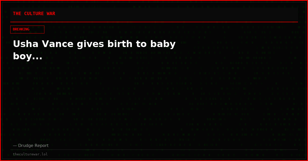Usha Vance gives birth to baby boy...
