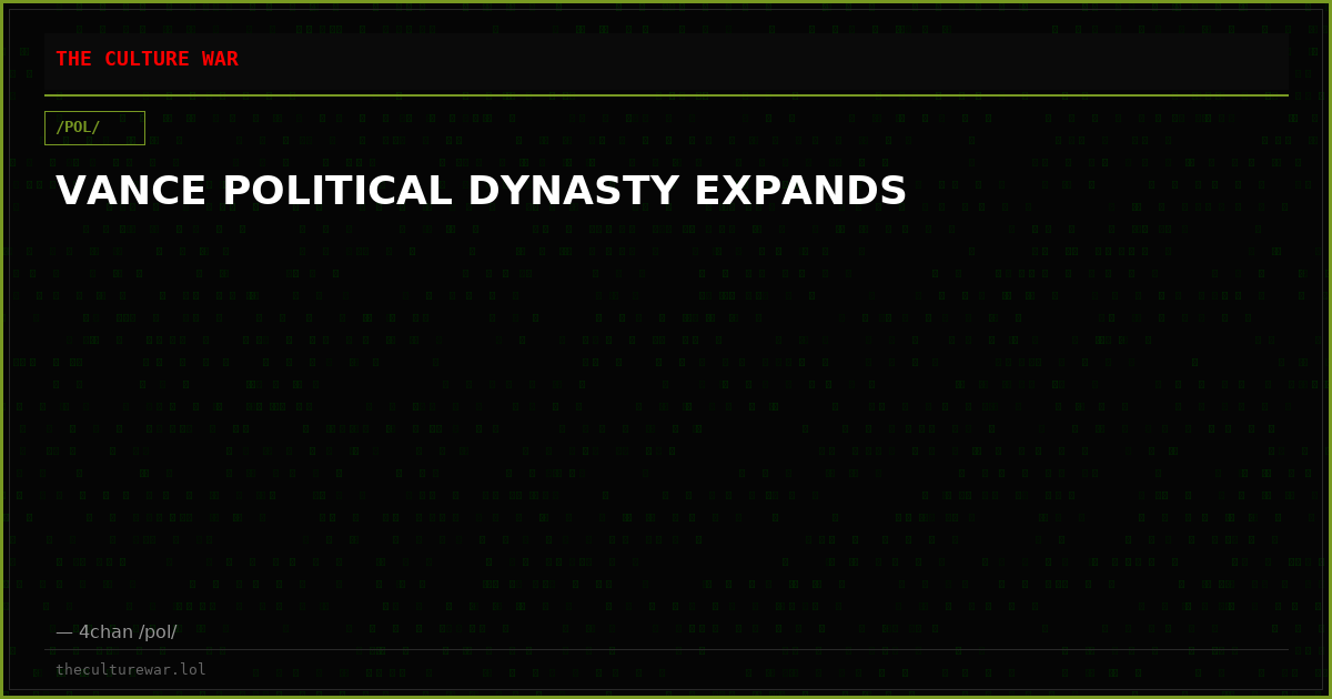 VANCE POLITICAL DYNASTY EXPANDS