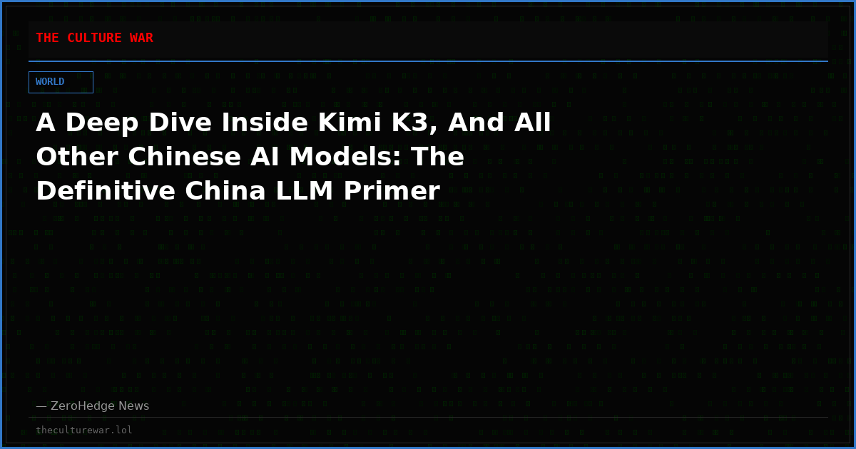 A Deep Dive Inside Kimi K3, And All Other Chinese AI Models: The Definitive China LLM Primer