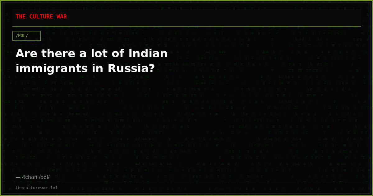 Are there a lot of Indian immigrants in Russia?