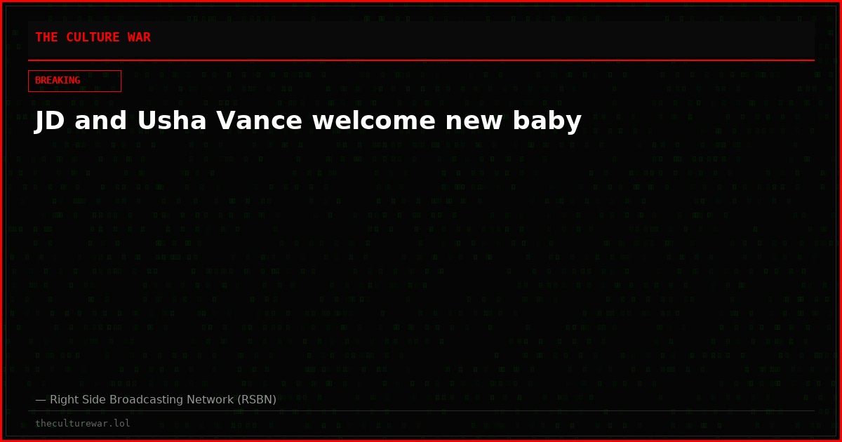 JD and Usha Vance welcome new baby