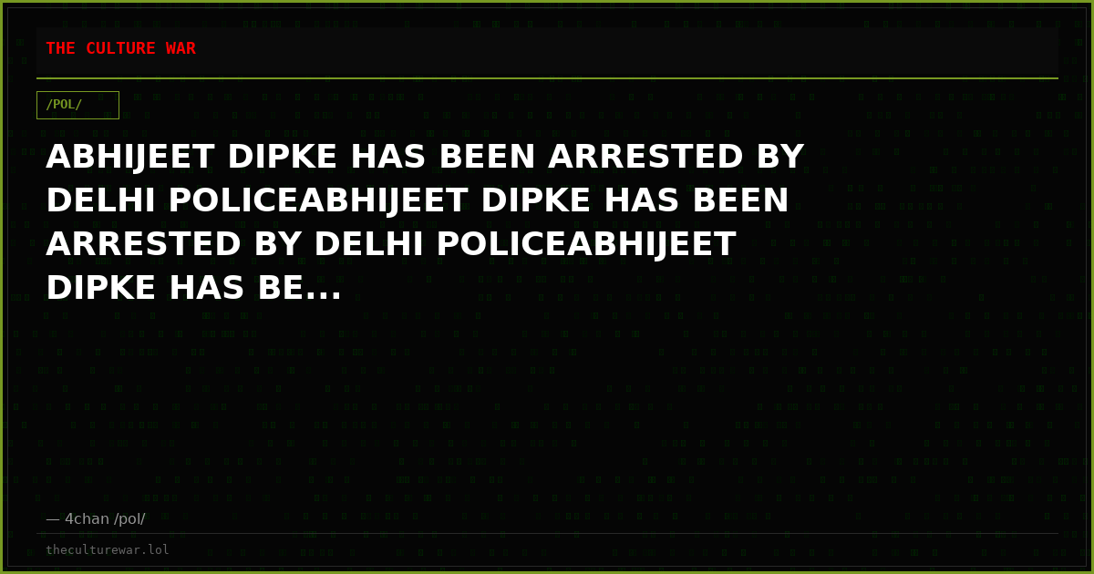 ABHIJEET DIPKE HAS BEEN ARRESTED BY DELHI POLICEABHIJEET DIPKE HAS BEEN ARRESTED BY DELHI POLICEABHIJEET DIPKE HAS BE...