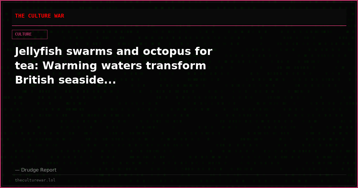 Jellyfish swarms and octopus for tea: Warming waters transform British seaside...