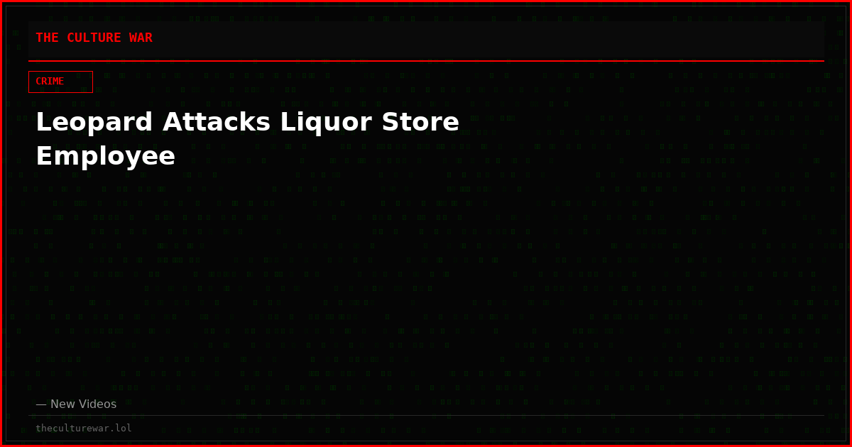 Leopard Attacks Liquor Store Employee